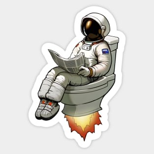 A pleasant astronaut's flight Sticker